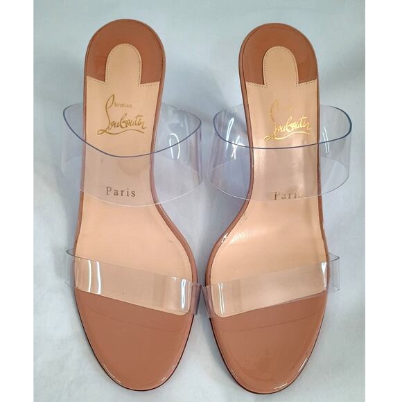 Christian Louboutin Just Nothing Blush Slide Sandals Size 39 (US 9) Pre‑Owned - Picture 3 of 16